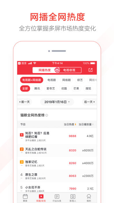 猫眼专业版（猫眼专业版app是一款好用的为电影行业的从业者而打造的一款应用。通过该应用，用户可清晰的获悉到实时的）