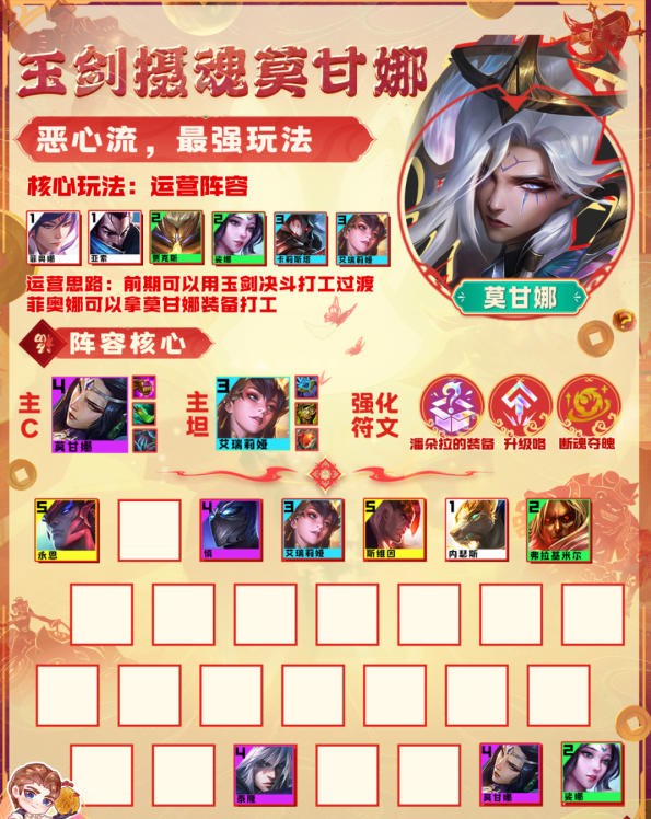 金铲铲之战玉剑摄魂莫甘娜阵容怎么玩图二