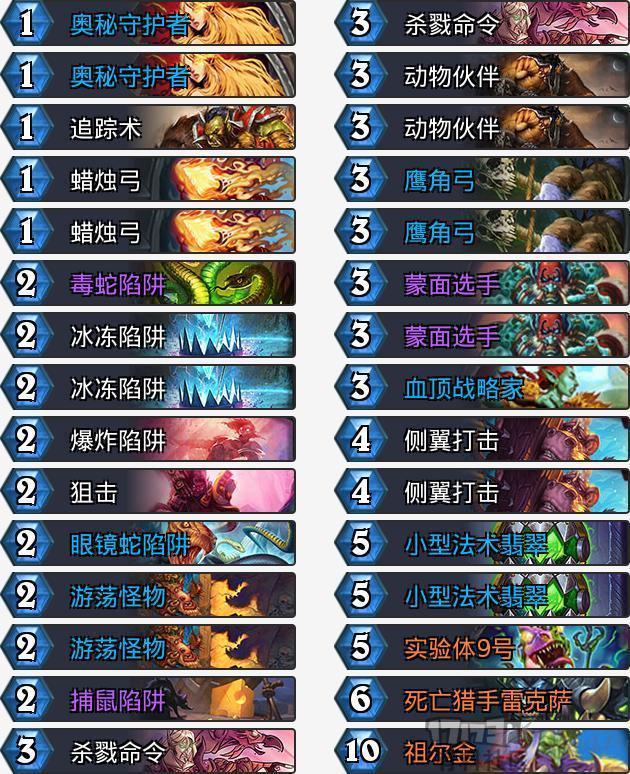 炉石传说拉斯塔哈传说奥秘猎卡组