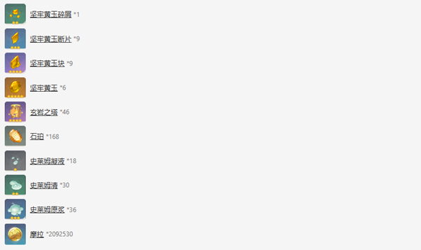 原神钟离突破材料一览2 原神钟离突破材料一览2