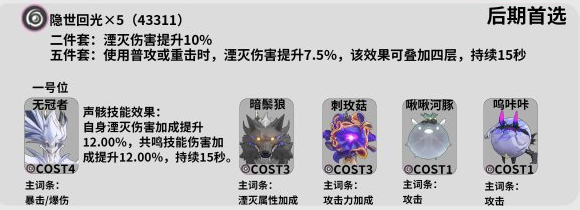 鸣潮丹瑾声骸怎么选择图三 鸣潮丹瑾声骸怎么选择图三